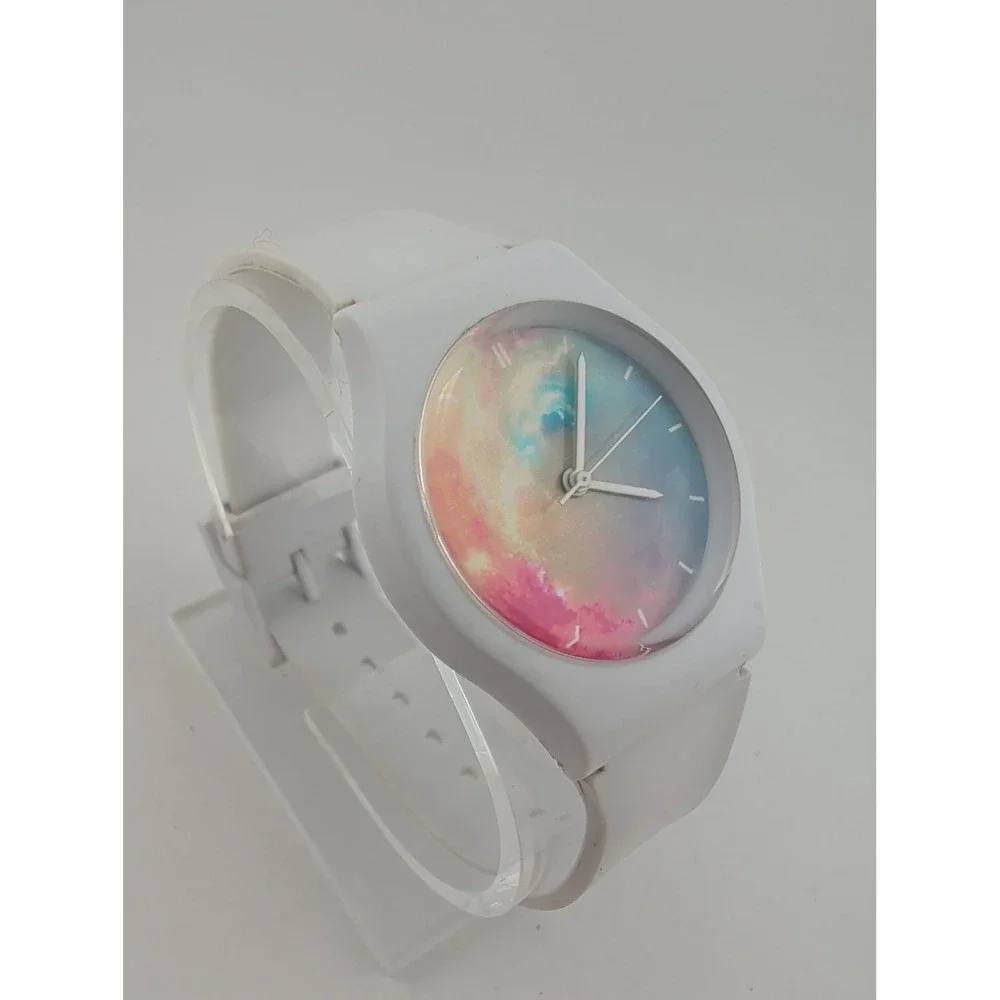 WILLIS for Mini Women's Watch Colorful Dial White Band- New Battery